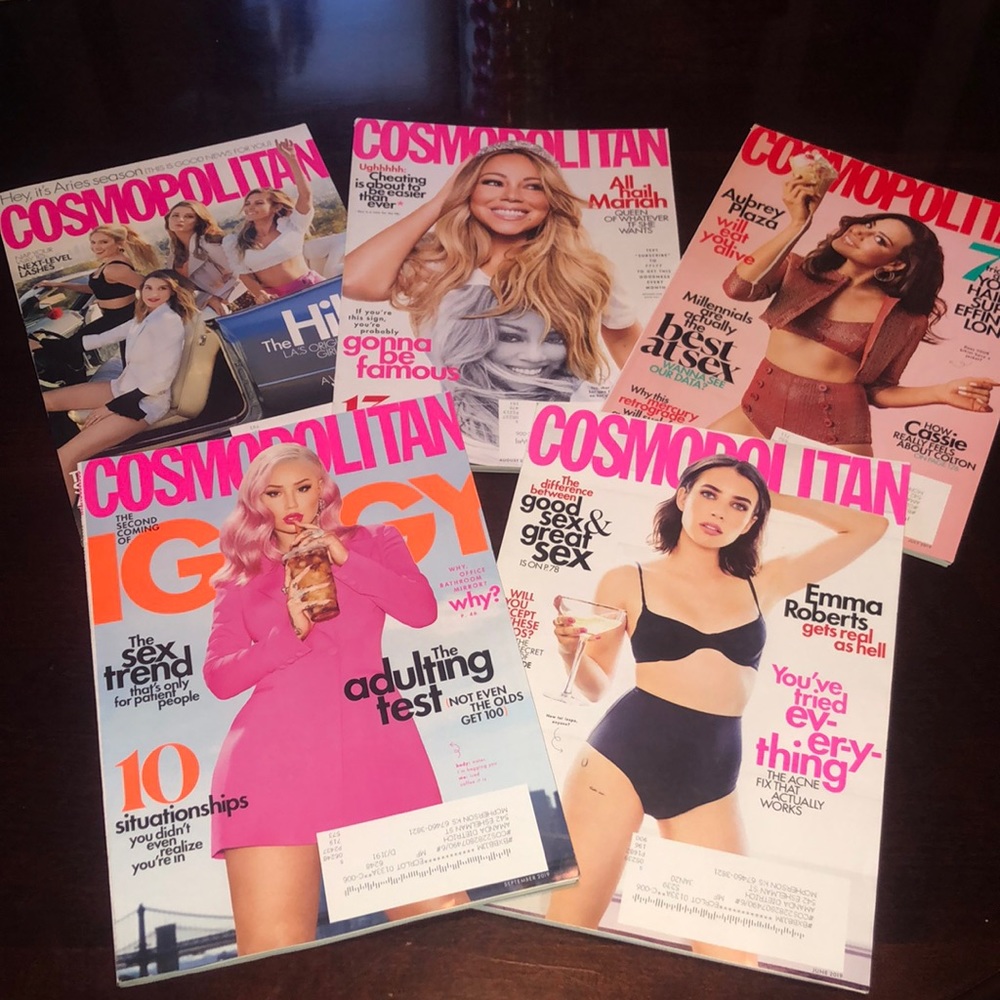 5 Cosmopolitan magazines